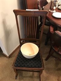 Old Rocking Chair ~ Roseville Mixing Bowl
