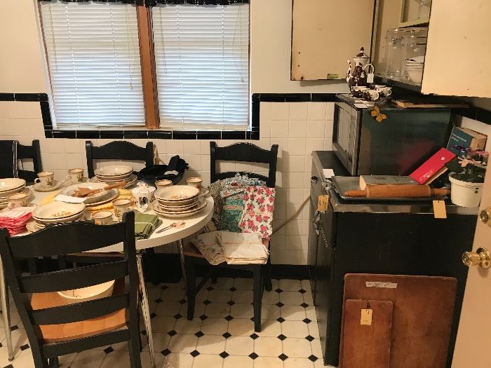 Vintage Feed And Flour Sacks ~ Kitchen Table ~ Kitchen Chairs