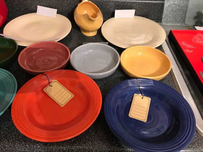 Several Vintage FIESTA WARE Bowls And Plates