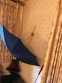 Vintage Navy Blue Womens Umbrella