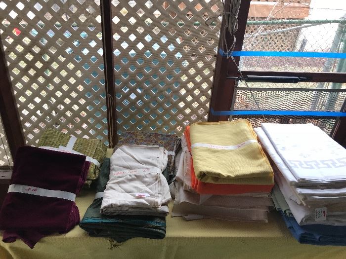 More Assorted Tablecloths, Fabric And Linens