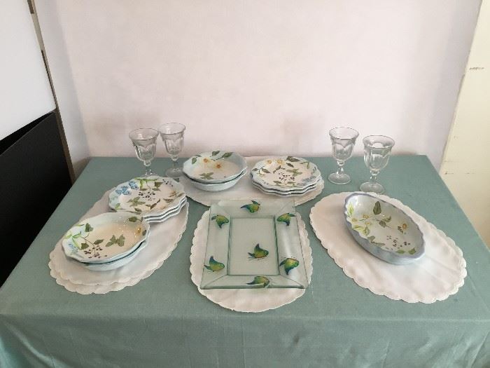 Dish Set with Goblets  https://www.ctbids.com/#!/description/share/5880