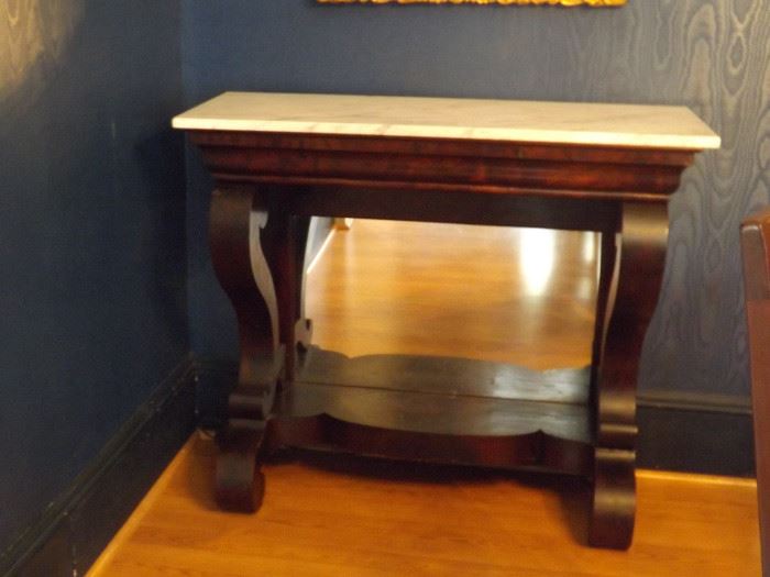 Empire Pier Marble Top Console Tables
