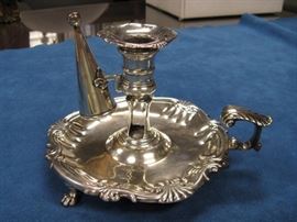 English Sterling Silver Chamberstick