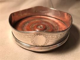 1800, London, Sterling Silver Wine Coaster, Original Condition