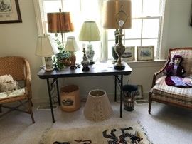 Assorted Lamps and Decorative Items