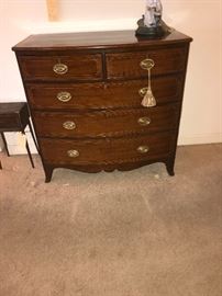 Circa 1800 English Bow Front Chest of Drawers