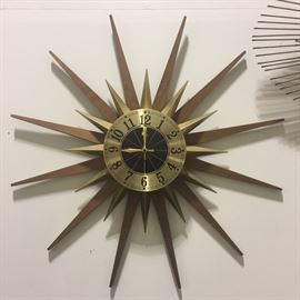 Mid-Century Starburst Clock