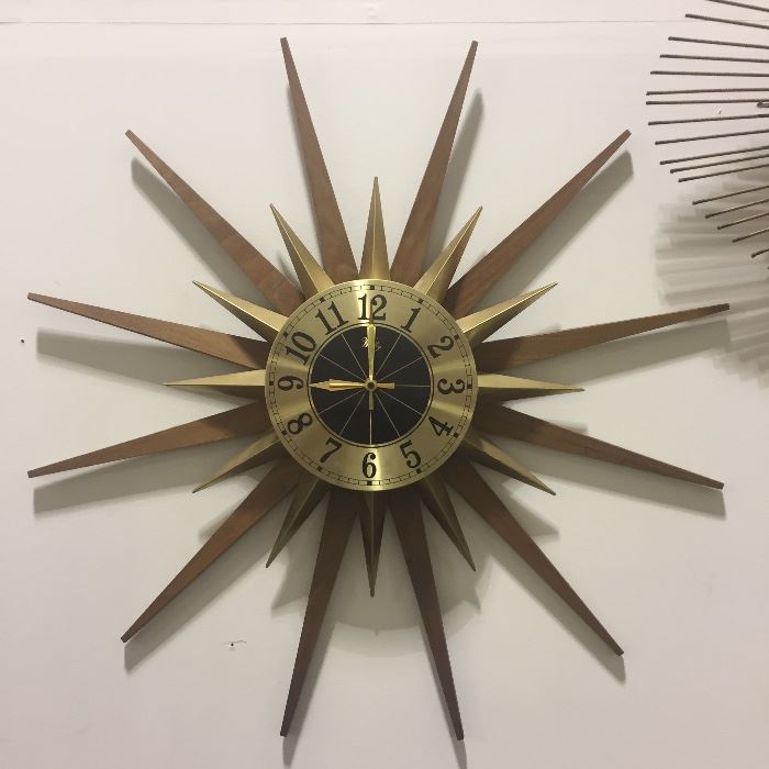 Mid-Century Starburst Clock