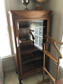 Oak display cabinet