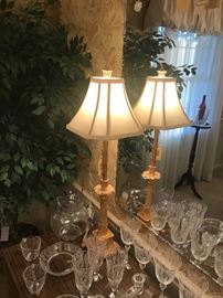 Gold Buffet Lamps With Shades
