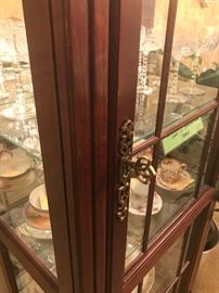 Cherry Style Lighted Display Cabinet