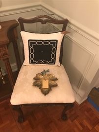 Vintage Side Chair With Ball & Claw Feet
