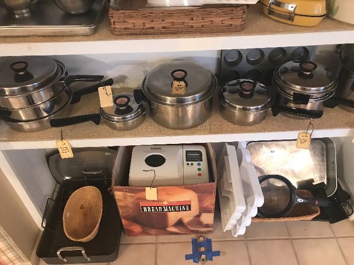 Various Cookware And Bakeware And Small Kitchen Appliances