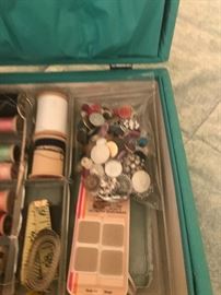 Vintage Sewing Kit With Vintage Buttons