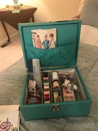 Vintage Sewing Kit With Vintage Buttons