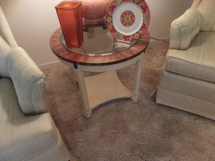 matching round side table