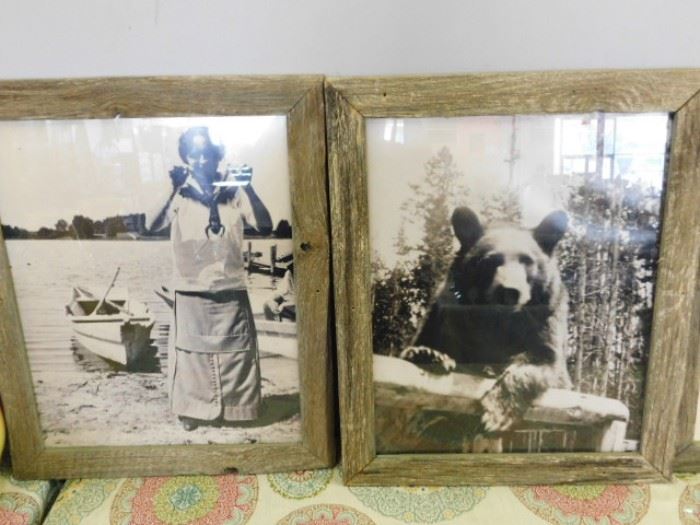 Vintage Framed photo " Rustic Decor great for a cabin" 
