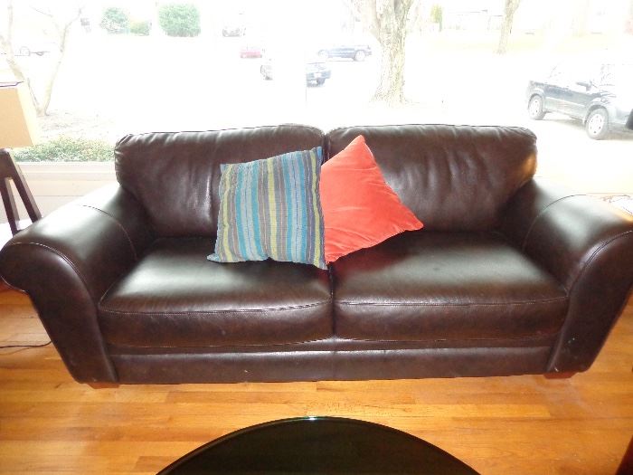Leather Lay-Z-Boy two-seat sofa.