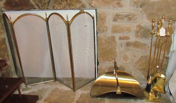 Fireplace screen & tools