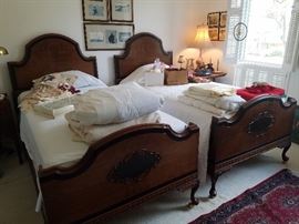 gorgeous antique twin beds