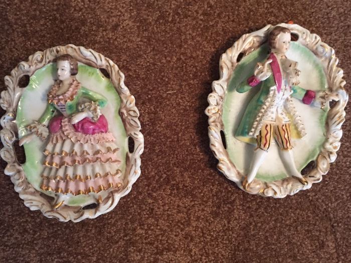 Bone China Lace Plate Figurines