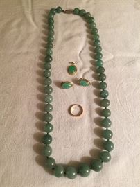Jade and 14k jewelry