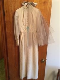 Elegant vintage Edwardian style wedding gown