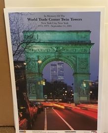 WORLD TRADE CENTER TWIN TOWERS COMMEMORATIVE POSTER