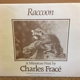 CHARLES FRACE  "RACCOON, Procyon lotor" Signed 4/1/88