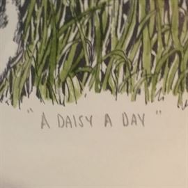 FRAMED T. GRAHAM "A DAISY A DAY" PRINT            
SIGNED/NUMBERED 10/20