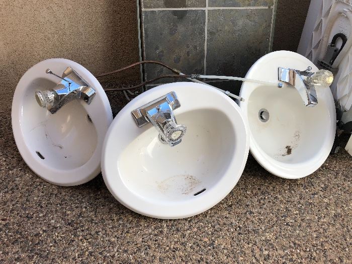 Sinks and faucet sets