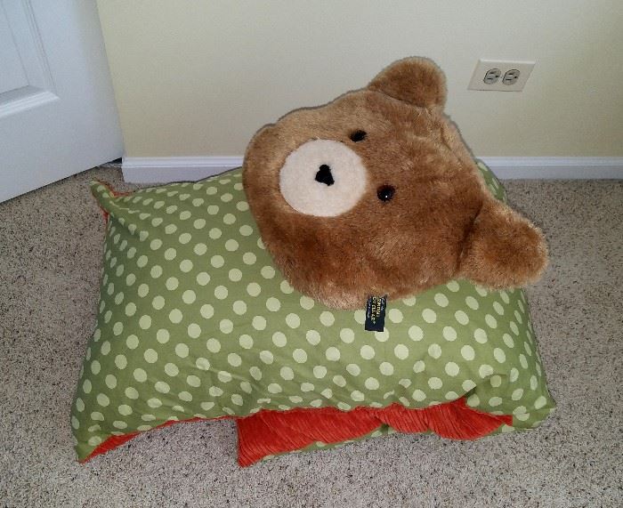 Body pillow and bear pillow