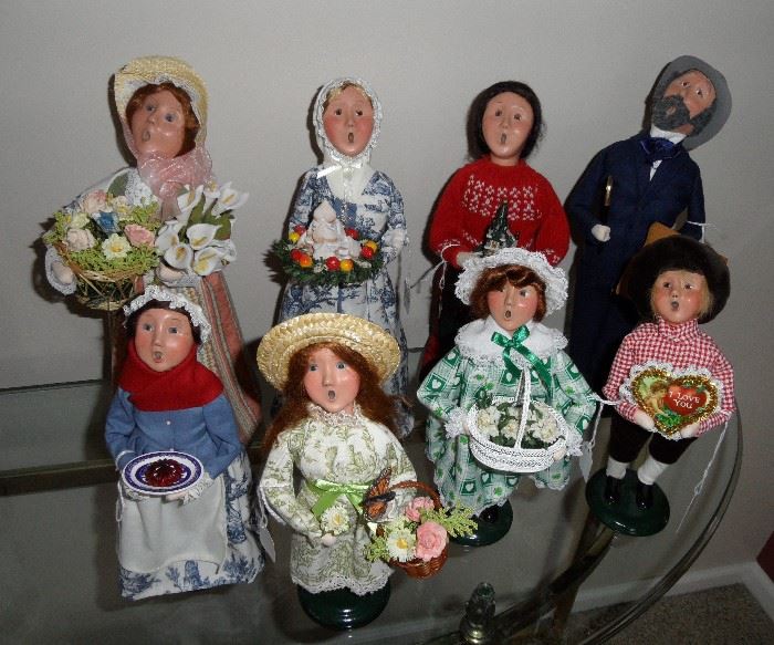 Byers Choice caroler dolls.