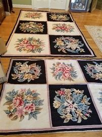 Two needlepoint rugs