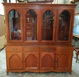 This is one of three matching pieces in this estate sale: dining table, buffet and china cabinet. All solid wood.