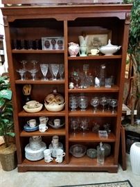 A large assortment of crystal, china, decorative vases...