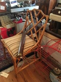 Pair of Italian bamboo sidechairs