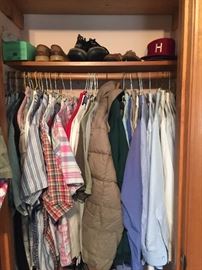 Men's clothing and shoes - there a lot at this sale