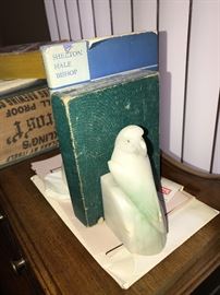 STONE PARROT BOOKENDS