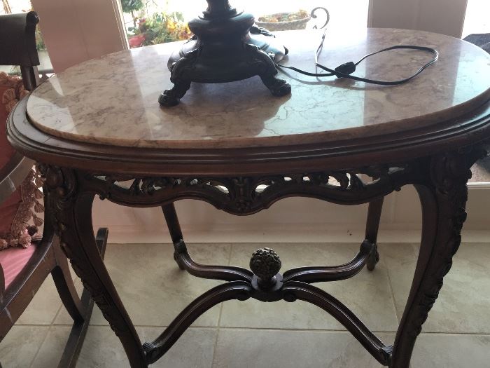 Marble Top Table, Charleston Estate, Made in Italy