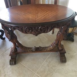 WOOD CARVED TABLE
