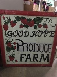 Double sided produce sign with reserve