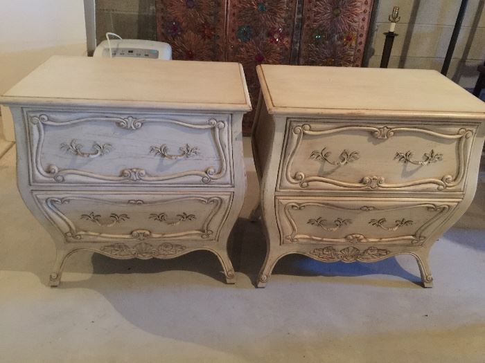 Two designer chests/end tables. Sold as a pair.