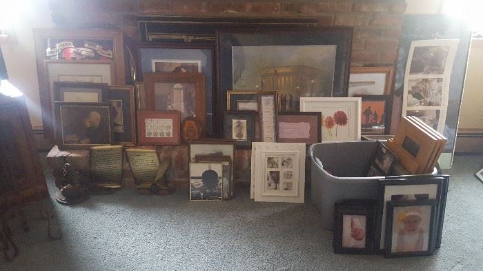 Wide Variety of prints including Monet and Thomas Kinkades