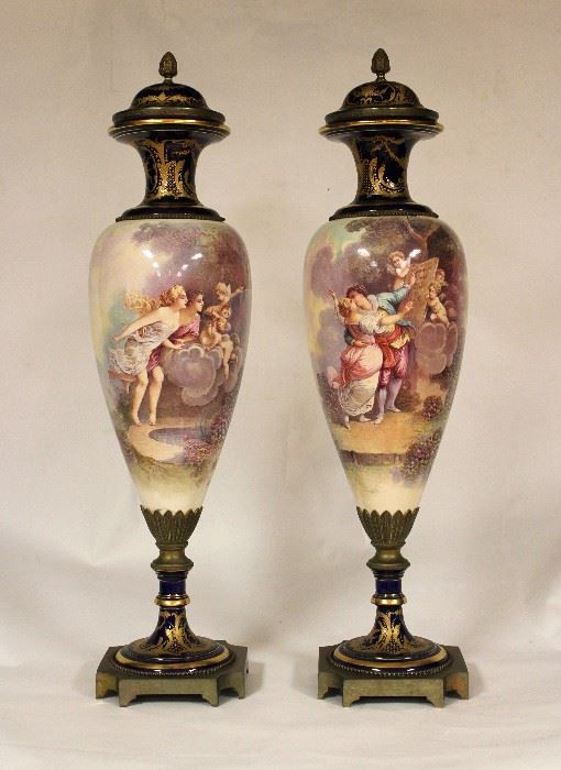 Pair of French Sevre Vase