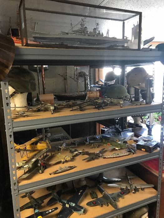 Hundreds of ship and airplane models