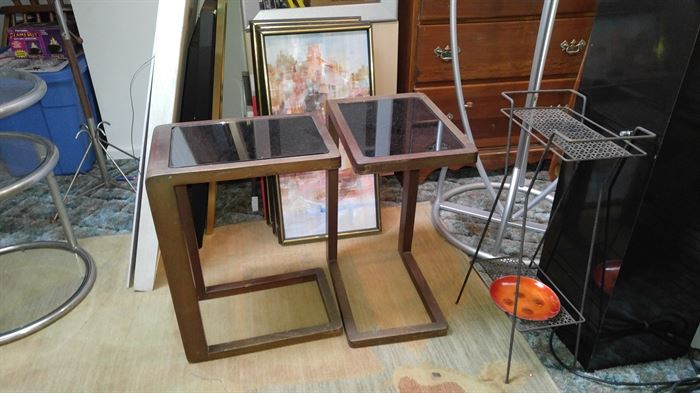 End Tables, plant stand, artwork