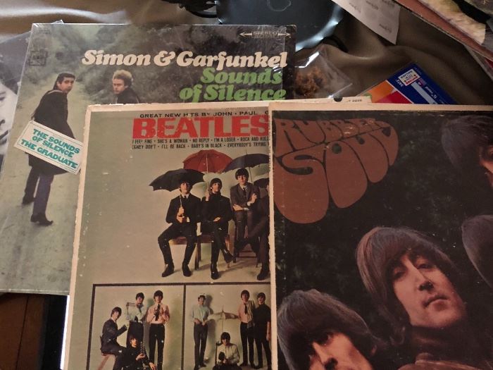 The Beatles and Simon & Garfunkel records 