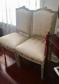 Pair French chairs 